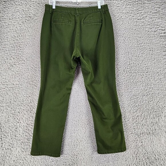 Christopher & Banks Jeans Womens 10 Petite Green Stretch Mid Rise Straight *GUC* - Picture 9 of 13